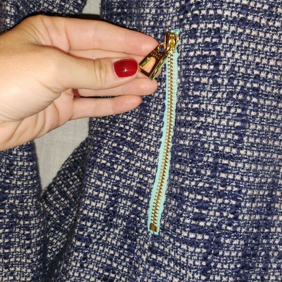 Sail to Sable Blue Blazer with Flared Sleeves - Picture 3 of 14